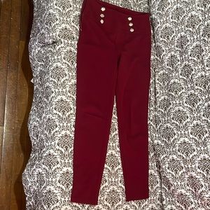 Dressy pants/ size: M/ color: Burgundy